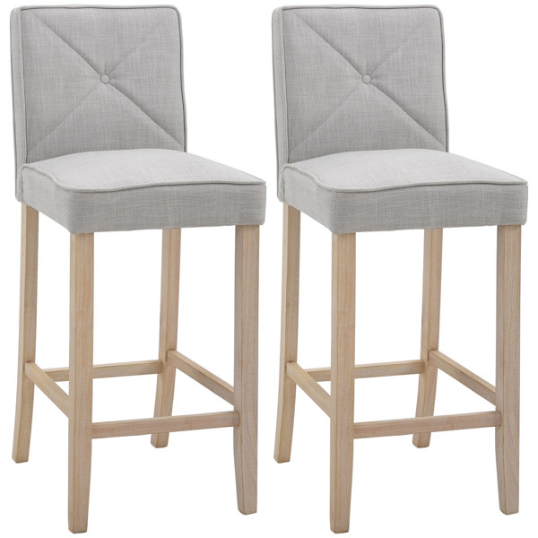 Latitude Run® Modern Bar Stools, Upholstered Bar Height Kitchen Stools